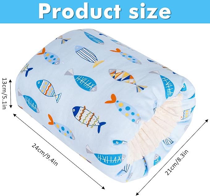 Baby Feeding Arm Pillow，Nursing Arm Pillows for Breastfeeding，Soft Cotton for Newborn, More Support for Mom and Baby,Portable and Washable,Ergonomic Nursing Essentials（Colorful Little Fish）