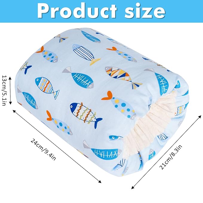 Baby Feeding Arm Pillow,Soft Cotton Bottle Nursing Arm Pillows for Newborn,Breastfeeding Pillows for More Support for Mom and Baby,Portable and Washable,Ergonomic Nursing Essentials(Colorful Fish)