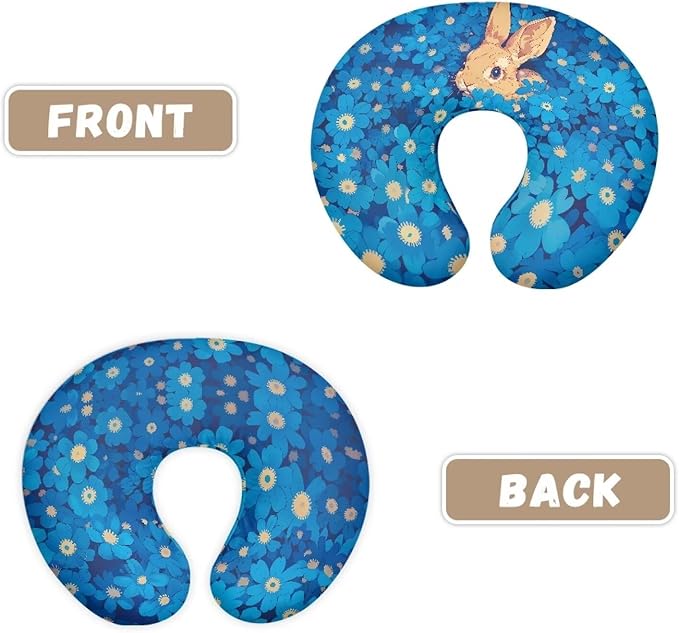Blue Rabbit Nursing Pillow Covers for Breastfeeding Pillow U-Shaped Pillow Cover Hidden Zipper Design Soft and Skin-Friendly