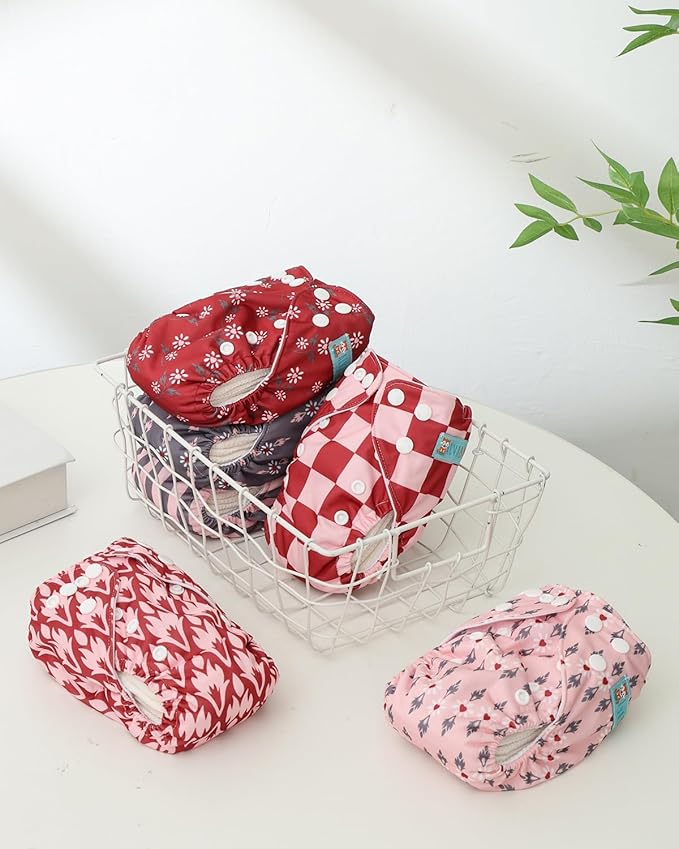ALVABABY Baby Pocket Newborn for Less Than 12pounds Baby Snaps Cloth Diapers Nappy 6pcs with 12 Inserts 6SVB128
