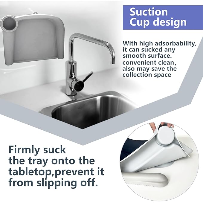 Silicone Baby Dining Tray Compatible with Inglesina Fast Table Chair & Other Hook-On High Chairs,Portable Clip-On Fast Table Chair Baby Tray, Dishwasher Safe & BPA Free (Upgraded White)