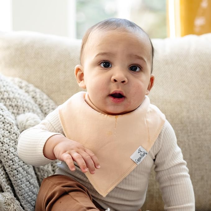 Copper Pearl Baby Bandana Bibs, 4 Pack