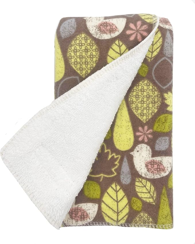 Infant Burping Cloth, Burp Cloths for Baby Boy or Girl, Soft and Absorbent - Cotton Reusable Spit Up Rags, XLarge, 1 Count (Birds)