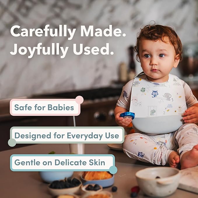 Loulou Lollipop Soft, Waterproof Silicone Feeding Bib