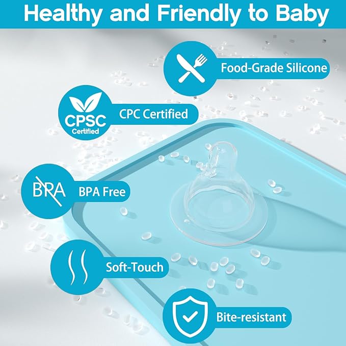 Silicone Nipples Compatible with MAM Baby Bottle, Soft Replacement Nipple for Baby 3m+, BPA Free, Anti-Colic, Medium Flow, Size 2, 6 Count