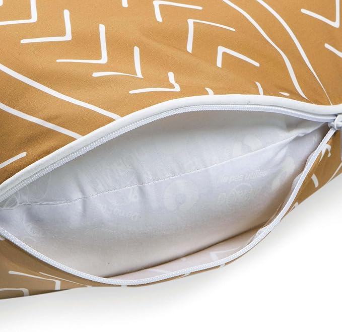 Boppy Nursing Pillow Cover, 100% Organic Cotton, Camel Stitched Stripe, Fits The Original Support Pillow for Breastfeeding and Bottle Feeding, Cover Only, Nursing Support Pillow Sold Separately