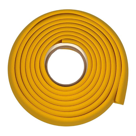 Cardinal Gates EC Edge Cushion for Baby Proofing - Edge Corner Protector Soft Foam Strip for Baby Safety – Guard Against Child Injury on Desk, Table, Bed - 12 Feet of Padding - Made in USA – Yellow