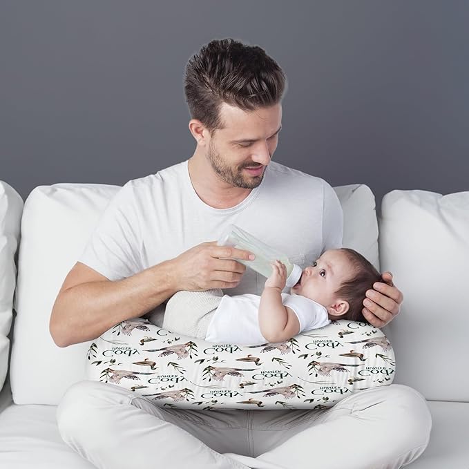 Dyoart Custom Baby Nursing Pillow Cover for Nursing, Removable Nursing Covers for Breastfeeding Pillows, Ultra Soft Comfortable Slipcover for Newborn Baby Boys and Girls, Wild Goose