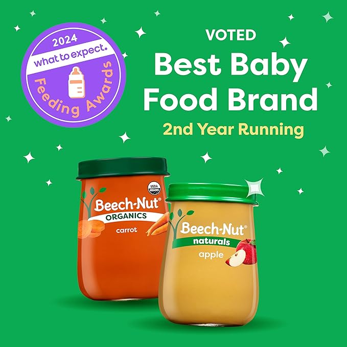 Beech-Nut Organics Stage 1 Organic Baby Food, Pumpkin, 4 oz Jar (10 Pack)