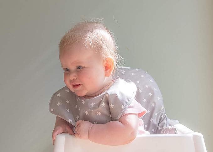 High Chair Cushion for IKEA Antilop Highchair. Padded Chair Cushion for Baby - Easy to Fit and Fully Wipe Clean Seat Pad - High Chair Accessories Designed for IKEA Antilop (Grey Stars)