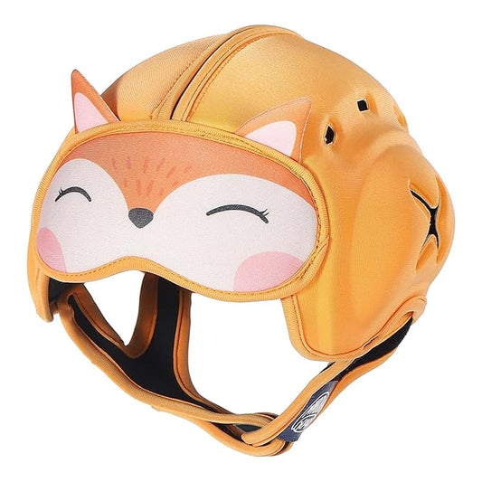 Baby Safety Helmet for Crawling & Walking - Ultra Lightweight Adjustable Infant Head Protector 10-24 Months, Breathable Anti-Collision Soft Helmet with Secure Fit Design (Fox)
