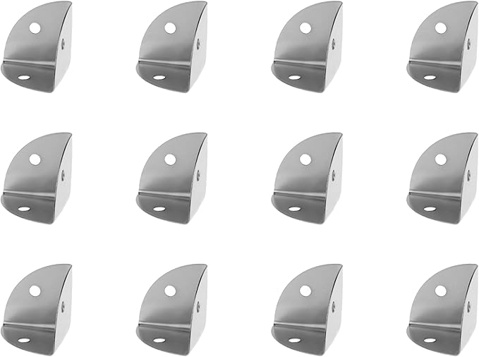 BCP 12PCS Silver Color Metal Case Box Cabinet Corner Protectors Guards