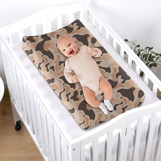 Camo Hunting Duck Diaper Change Table Covers for Girls Diaper Changing Pad Cover for Baby Easy to Install Changing Mat Cover