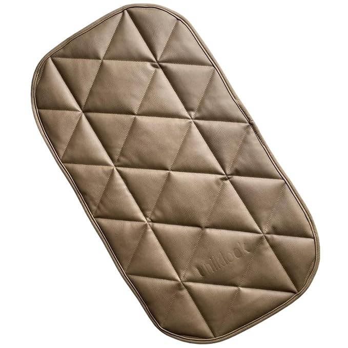 Quilted Padded Vegan Leather Portable Changing pad Mat | Play mat Baby Toddler Infant by Uniklook | Baby Diaper | Tummy Time Mat Crawling Play Time | Waterproof Baby Infant Floor Mat 16”x30” (Tan)