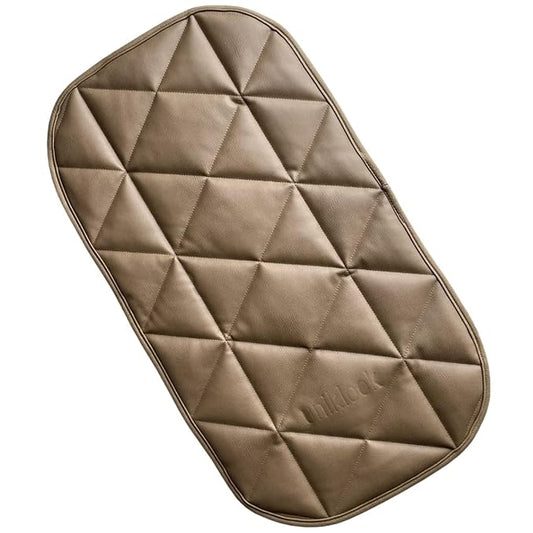 Quilted Padded Vegan Leather Portable Changing pad Mat | Play mat Baby Toddler Infant by Uniklook | Baby Diaper | Tummy Time Mat Crawling Play Time | Waterproof Baby Infant Floor Mat 16”x30” (Tan)