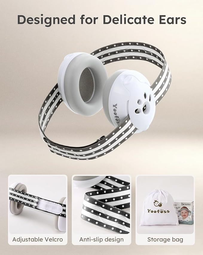 Yoofoss Baby Ear Muffs Noise Protection for Infants Up to 36 Months - Noise Cancelling Headphones for Ear Protection