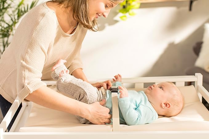 Naturepedic Organic Contoured Changing Pad - Easy to Clean, Lightweight & Portable - Comfort 2-Sided Waterproof Baby Diaper Changing Pad for Dresser or Changing Table - 16" x 31"