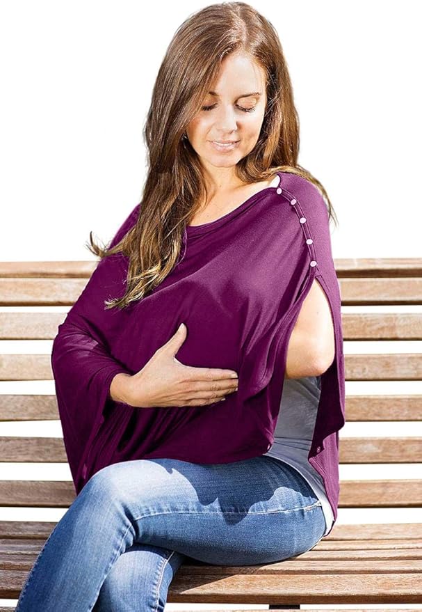 Byrd & Blume Maternity Nursing Cover Breathable Lightweight Breastfeeding Cover Wrap Shawl Scarf Poncho Full 360