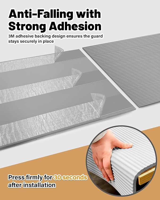 Fireplace Baby Proofing, Soft Seat Edge Cushion with Adhesive Backing, 78'' Foam Hearth Pad for Stone Brick Fire Place Bumper Protector for Toddlers Babies Child, Gray