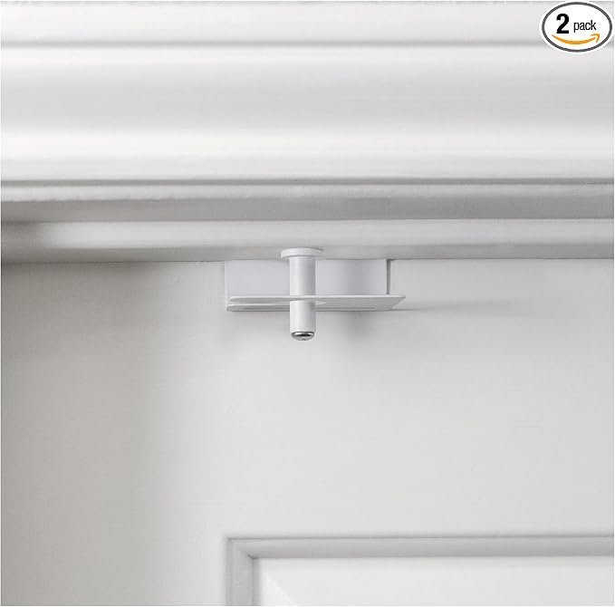 2 Pack – GlideLok Child Safety Door Top Lock | for Interior & Exterior Doors | Lock & Unlock from Both Sides | Stop Kids, Pets, Dogs & Cats from Opening Doors