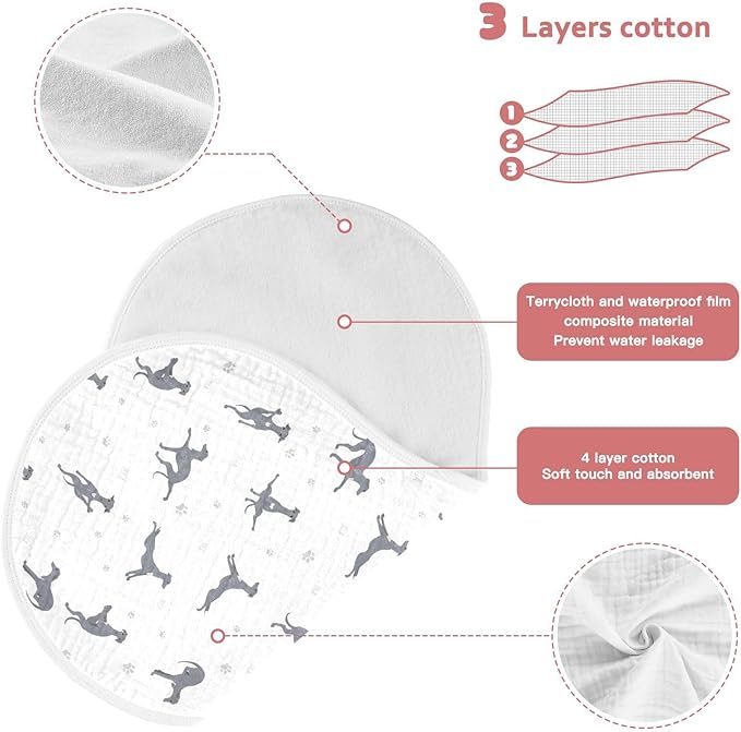 Yoga Italian Greyhound Dog Pattern Muslin Burp Cloths for Baby 2 Pack Soft 100% Cotton Baby Washcloths Bibs for Boy Girl