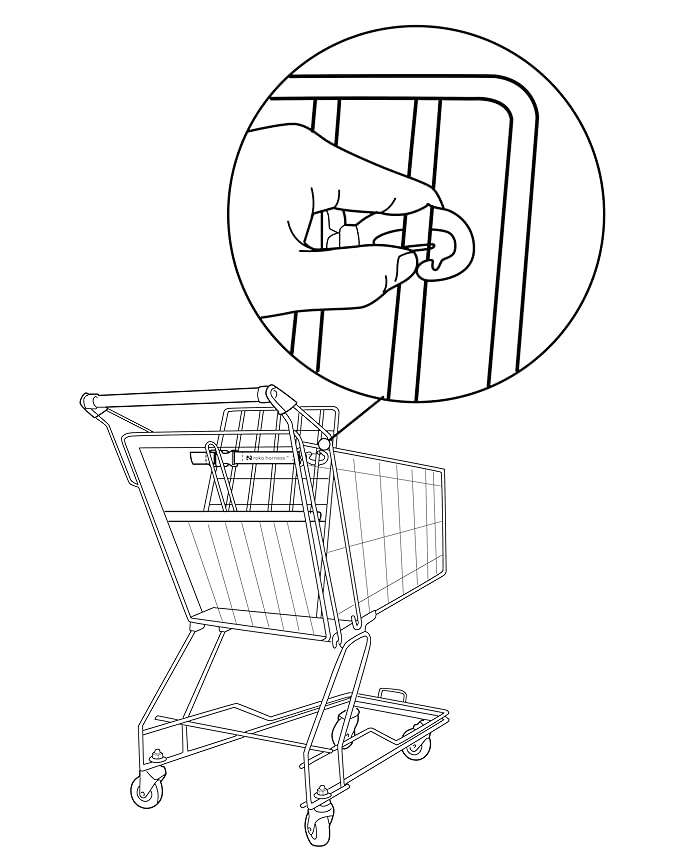 Silicone Shopping Cart Harness - Grey 2 Point