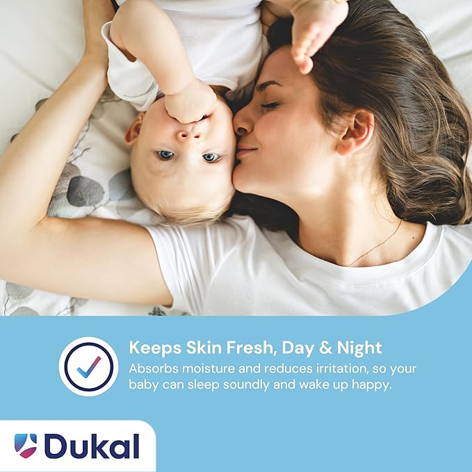 Dukal DawnMist Cornstarch Baby Powder 14 oz – Pack of 2 | Gentle, Talc-Free Formula for Baby & Adult Use, Soothes & Absorbs Moisture