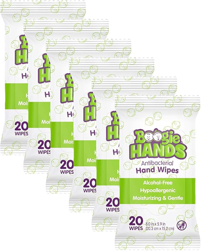 Boogie Best of Wipes Bundle, Buy More Save More, Pack of 6 Wipes Fresh Scent and Hands Sanitizing Wipes Bundle