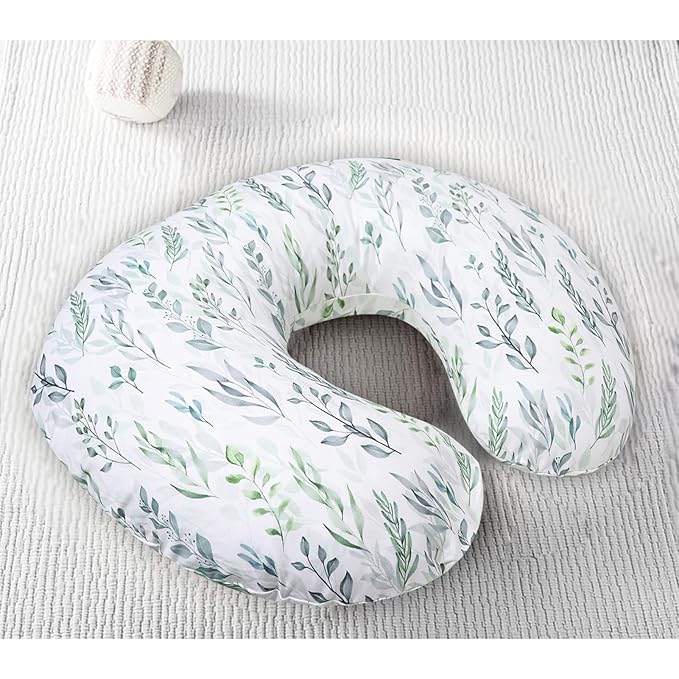 DILIMI Nursing Pillow Cover, Newborn Lounger Cover,Soft and Comfortable, Green Leaf