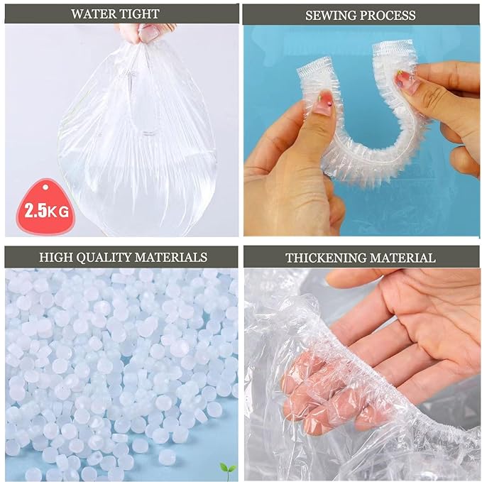 OULIGET Potty Chair Liners with Elastic, Portable Potty Training Bags, Potty Refill Liners Disposable for Toddlers Kids and Baby,Toilet Seat Cover,17x8Inches,Clear,200pieces