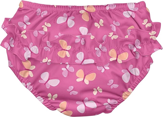 i play. by green sprouts baby-girls Ruffle Snap Reusable Absorbent Swimsuit Diaper