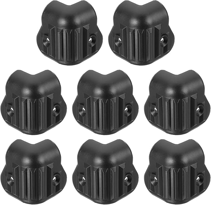 uxcell 8 Pcs 1.46" x 1.46" Speaker Corner Protectors, Plastic Right Angle Protector Thickening Speaker for Cabinet Guitar Amplifier Stage Speakers, Black