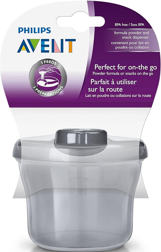 Philips AVENT Powder Formula Dispenser and Snack Cup For Unisex Baby, Grey, SCF135/18