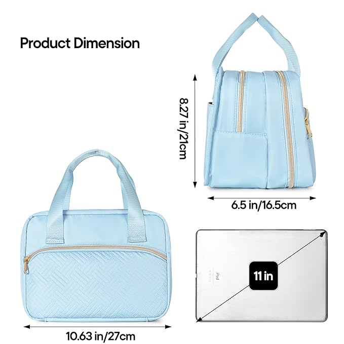 Fasrom Wearable Breast Pump Bag with Cooler Compatible with Momcozy, Medela and Elvie Pumps, Portable Pump Carrying Case for Working Moms, Blue