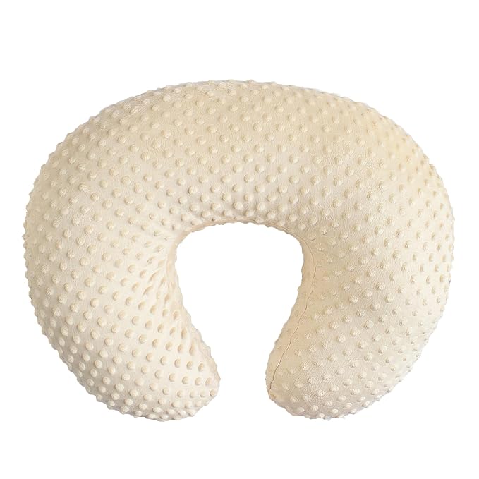 OWLOWLA Nursing Pillow Cover, Breastfeeding Pillow Slipcover Fits Nursing Pillow for Baby Boy Girl(Cream)