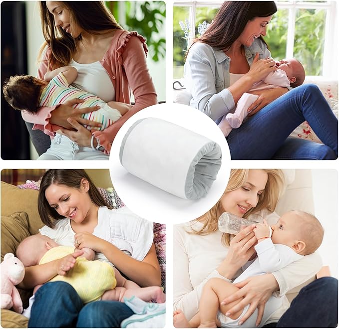 KAKIBLIN Baby Feeding Arm Pillow,Baby Nursing Arm Breastfeeding Pillows Support for Newborn Mom and Babies,Portable and Washable,Ergonomic Nursing arm Pillow for Feeding Newborn(Gray)