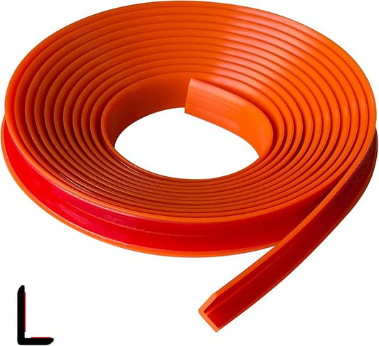 Rubber Edge Corner Trim, Self Adhesive L Shaped Edge Guard for Tile, Small Size Peel and Stick Edge Protectors, Wall and Furniture Edges, Orange Color, 20Ft