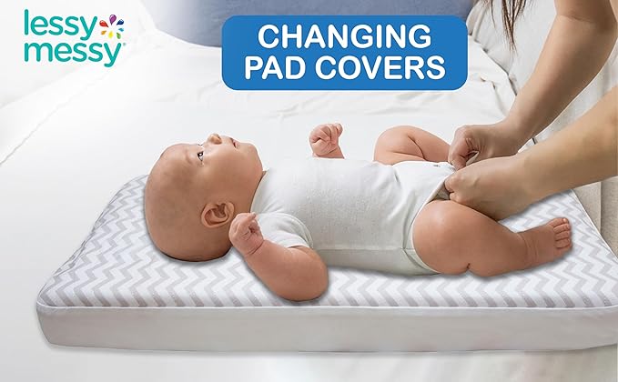 Waterproof Leak-Proof Diaper Changing Pad Cover – Fits Standard 32×16×4 in Pads – Soft, Absorbent Material with Snug Elastic Edges – Unique Machine Wash & Dryer Safe - (Gray)
