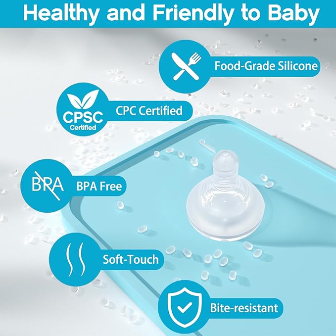Silicone Nipples for Lansinoh Bottles, Anti-Colic Replacement Nipple for Baby 6m+, BPA Free, Fast Flow, Size L, 6 Count