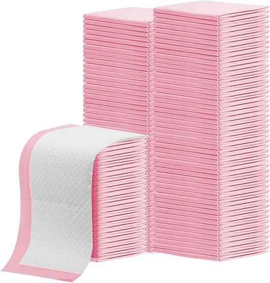100 Pack Disposable Changing Pads,17 X 13 in Baby Disposable Underpads,Ultra Absorbent Disposable ,Waterproof Diaper Changing Pad,Leakproof Breathable Underpads Bed Table Protector Mat