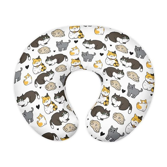 Cats Nursing Pillow Cover for Baby Boy Girl Breastfeeding Nursing Pillow Slipcovers Super Soft Not Easy to Fade and Pilling