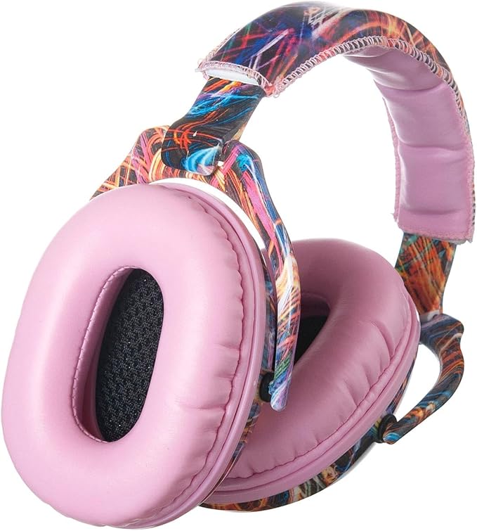 Kids Hearing Protection,25dB NRR Noise Reduction,Sound Proof for Kids,Toddler,Safety Earmuffs for Concert,Airplane,Autism,Monster Jam,Travel,School- Pink BlackFireW