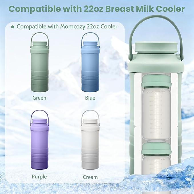 2pcs Breast Milk Storage Bottles 10oz/300ml Compatible with Spectra S1 S2 9 Plus,Motif Luna/Ameda MYA/Bellababy Pumps, Wide-Neck Collection Bottle Container for Momcozy 22oz Portable Cooler