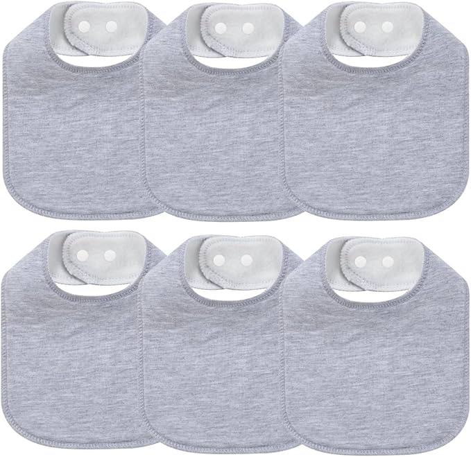 8 Pack Baby Bibs Unisex Adjustable with Snaps Ultra Soft Absorbent Drooling Teething for Boys and Girls