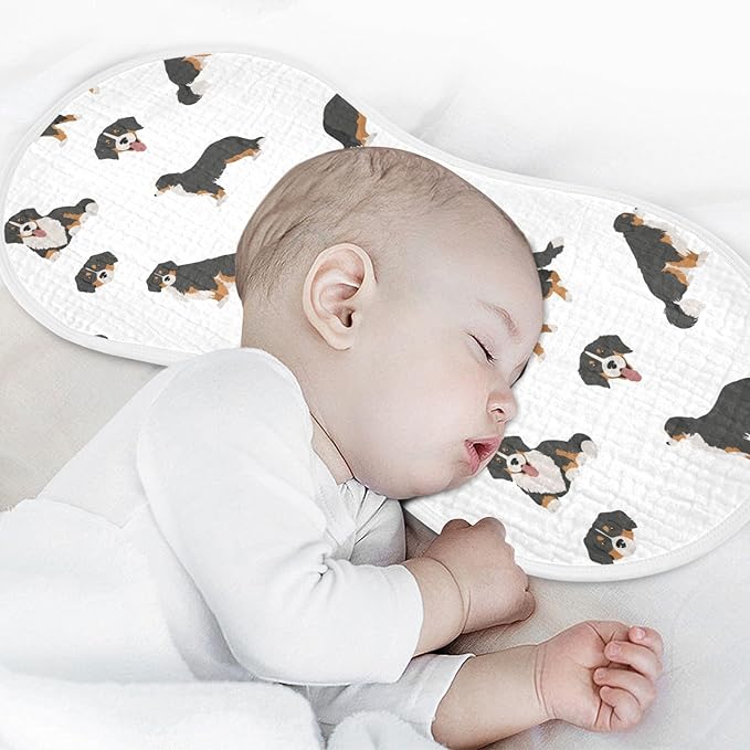 vvfelixl Burp Cloths Bernese Mountain Dog for Baby Boy Girls Baby Washcloths Burp Rags 1 Pack