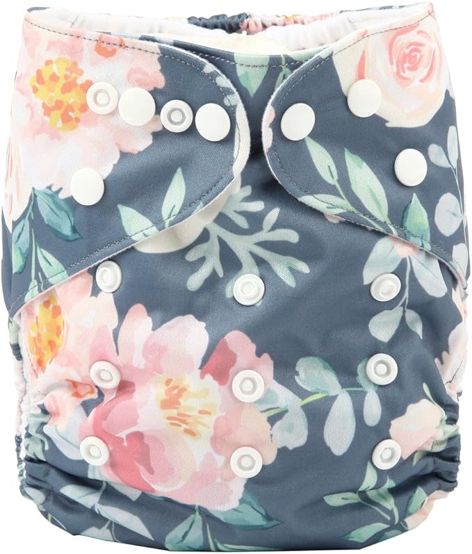 Baby Pocket Diaper Nappy Reusable Washable 8lbs to 36lbs (Floral)
