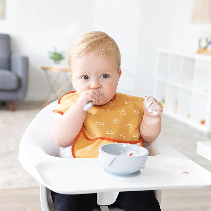 Bumkins Bibs for Girl or Boy, SuperBib Baby and Toddler for 6-24 Months, Essential Must Have for Eating, Feeding, Baby Led Weaning Supplies, Mess Saving Catch Food, Waterproof Fabric 3-pk Desert Boho