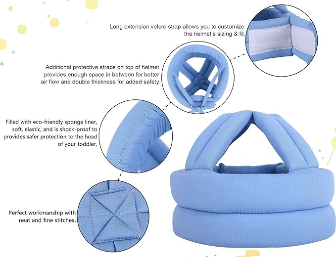 Simplicity Baby Infant Toddler No Bumps Safety Helmet Head Cushion Bumper Bonnet