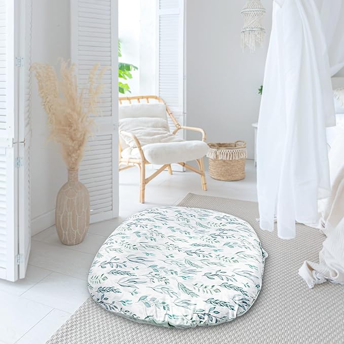 DILIMI Nursing Pillow Cover, Newborn Lounger Cover,Soft and Comfortable, Green Leaf