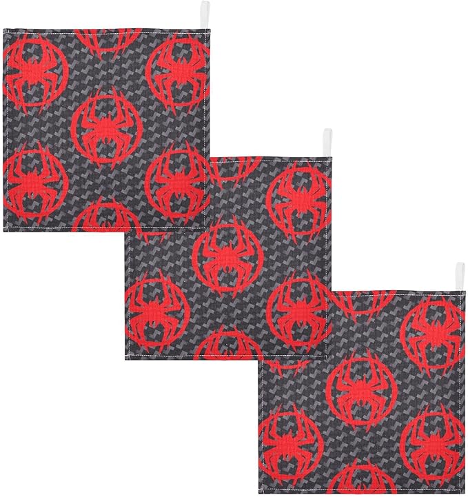 vvfelixl Red Spiders Silhouettes Baby Burp Cloths Baby Muslin Washcloths for Boys Girls Cotton Baby Face Towel for Newborn Infants Soft and Absorbent 11.8 X 11.8 in, 5 Pack